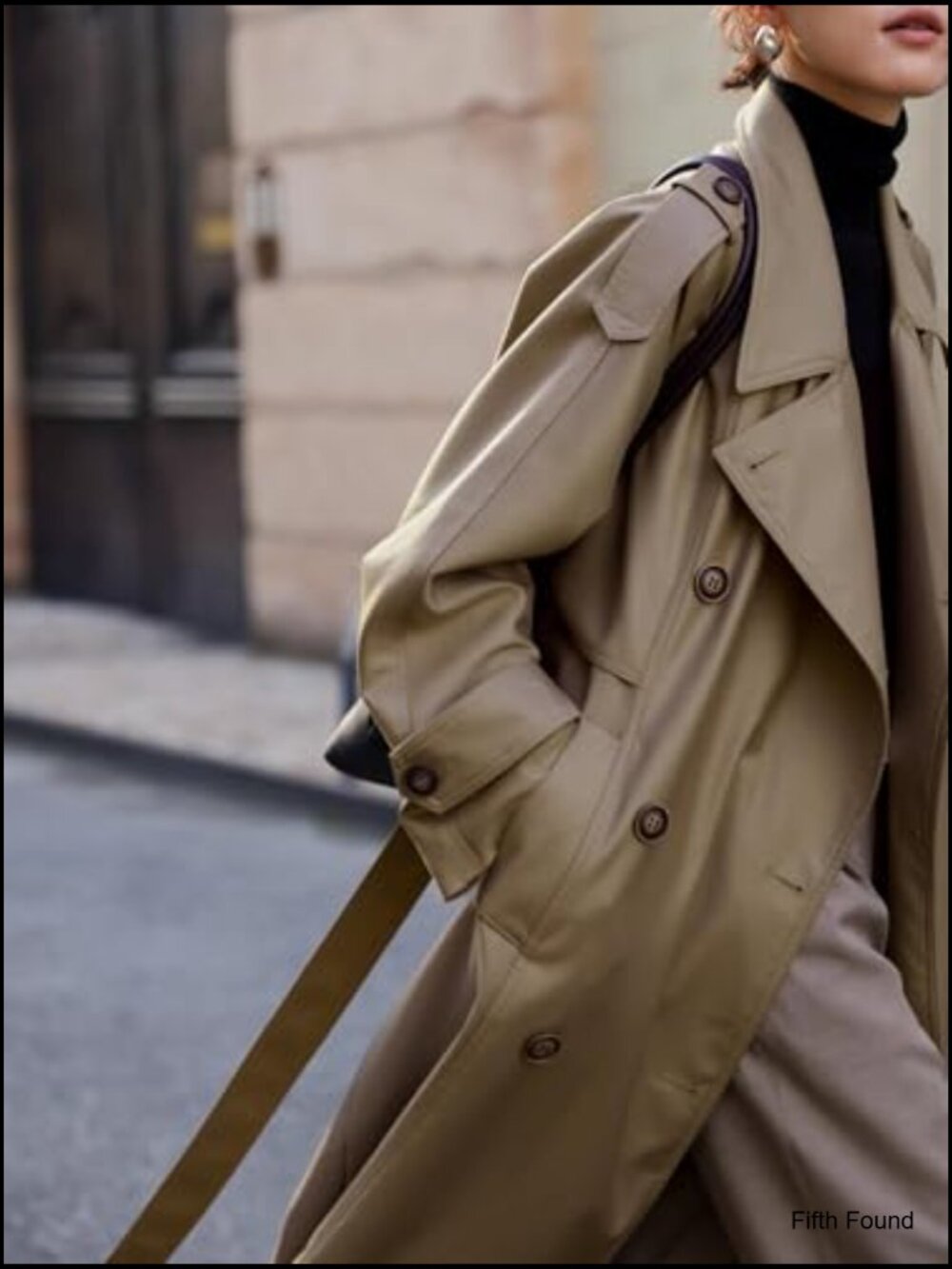 Classic Long Double-Breasted Women Trench Coat with Belt Spring Fall - Picture 2 of 10